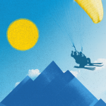Parapente à ski à Montgenèvre