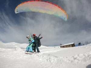 vol a ski en parapente à Montgenevre